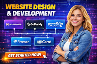 design website on hostinger godaddy weebly framer carrd website development