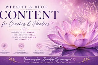 write website and blog content for coaches and healers
