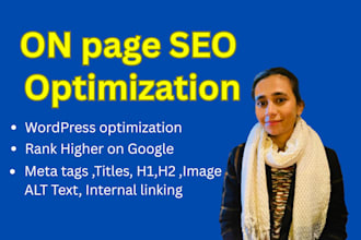 provide on page SEO services to optimize web pages