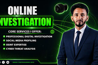 be your osint private investigator for investigation and background checks