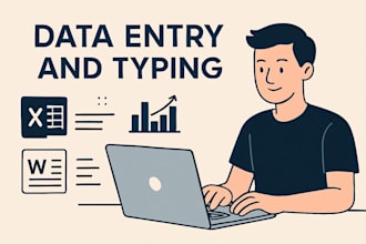 do data entry in excel and typing