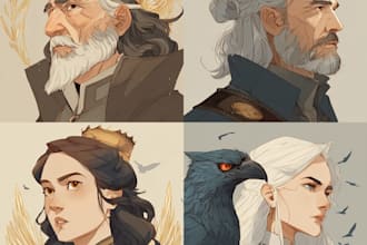 design custom dnd party portraits and group art