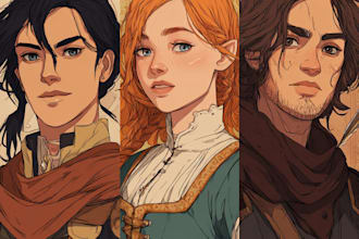 do a watercolor or fantasy portrait and dnd party