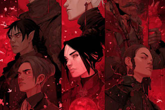 design custom dnd party portraits and group art