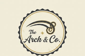 design a vintage eyebrow logo with classic retro elegance