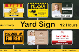 do yard signboard, lawn sign, bandit sign, signage outdoor sign or banner