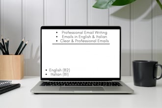 write professional emails in english or italian