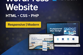 design and develop a modern website using wordpress