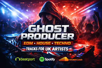 ghost produce edm house techno tracks for UK artists