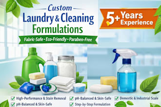 develop formulation for laundry and cleaning products