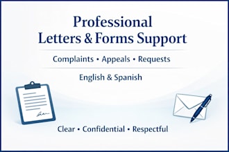 write clear professional letters and documents en es