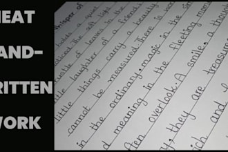 do neat handwritten assignments and copy typing