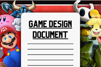 write a professional game design document gdd for your indie game or concept