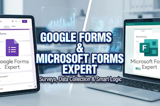 design professional google forms or microsoft forms with complex logic