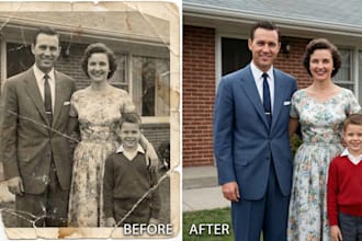restore and repair old photos to high quality