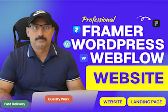 design or develop modern framer, wordpress or webflow website, convert figma