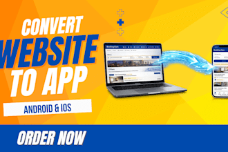 convert website to app, ios app and android app