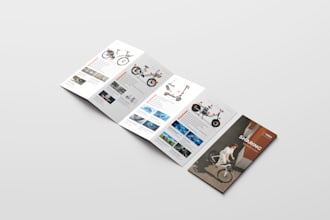 design a professional tri fold or quad fold product brochure