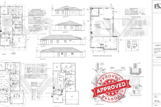 draw site plan, architect permit plans and permit drawing for city permit