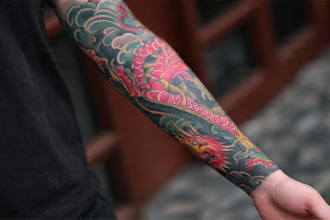 create a tattoo design of tattoo sleeve