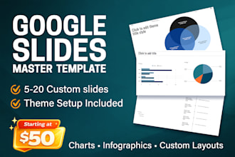 design a google slides master template with custom layouts