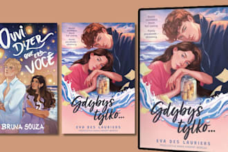 design romance book cover illustration, front book cover illustration, paperback