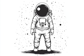 draw you a cool astronaut design