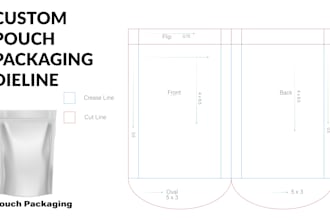 design custom packaging dieline, box