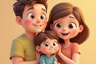 merge your photos into a realistic family portraits