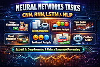 do neural networks tasks related to CNN, rnn, lstm and nlp