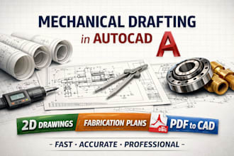 do mechanical autocad 2d and 3d drawings