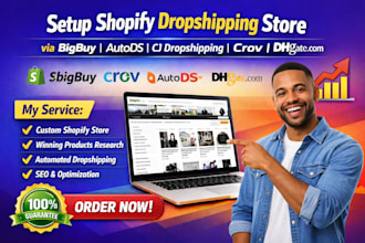 setup shopify dropshipping store via bigbuy autods cj dropshipping crov dhgate