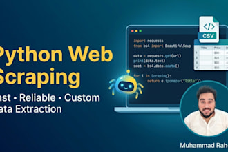 web scraping, data scraping, website scraping in python
