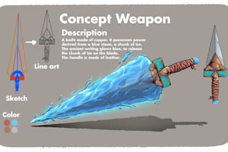create concept dnd weapon sword item game commercial use