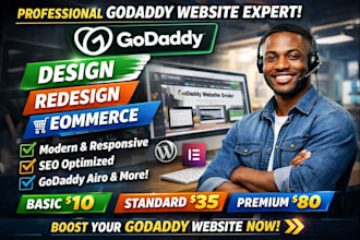 create godaddy website design godaddy website redesign seo airo development