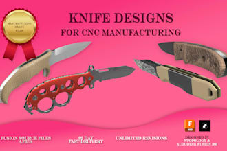 do knife 3d modelling for cnc in fusion 360