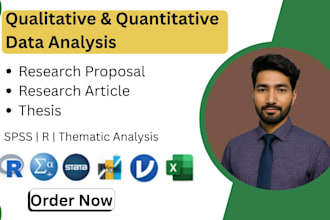analyze qualitative and quantitative data for research and thesis