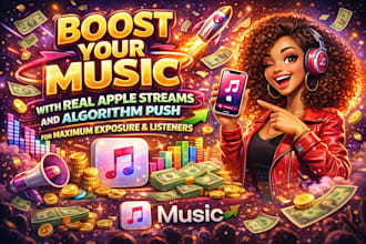 boost your music with real apple streams and algorithm push for maximum exposure