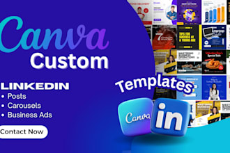 design canva templates for linkedin post, ads, carousel