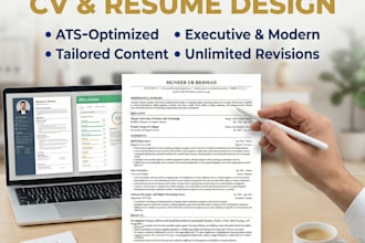 create professional CV and cover letters