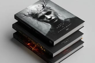 create crime, thriller book cover design