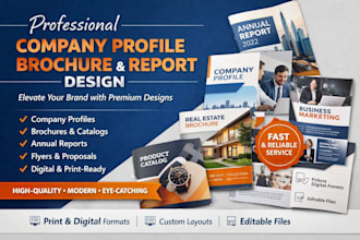 professional do company profile brochure  annual report design that elevates