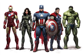 create superhero caricature for you