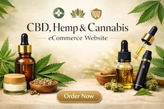create medical, cannabis, cbd, hemp or vape ecommerce website cbd website design
