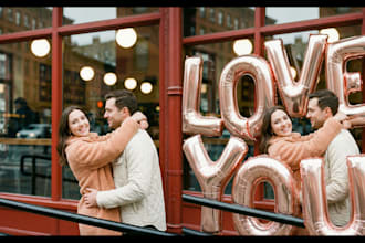 create romantic anniversary portrait from your photo