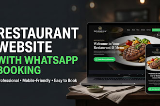 build a restaurant website with whatsapp booking