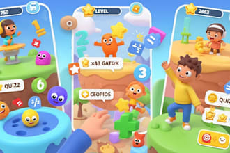 develop an educational math adventure game for kids with interactive puzzles
