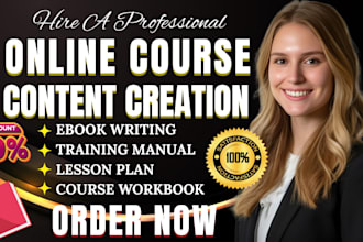 create ebook online course content workbook design teachable course creation