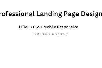 design a business website landing page