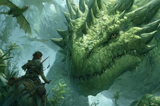 illustrate fantasy art creatures and character